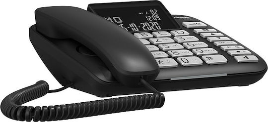 Gigaset DL780 Plus Ασύρματο Τηλέφωνο Duo με Ελληνικό Μενού Μαύρο