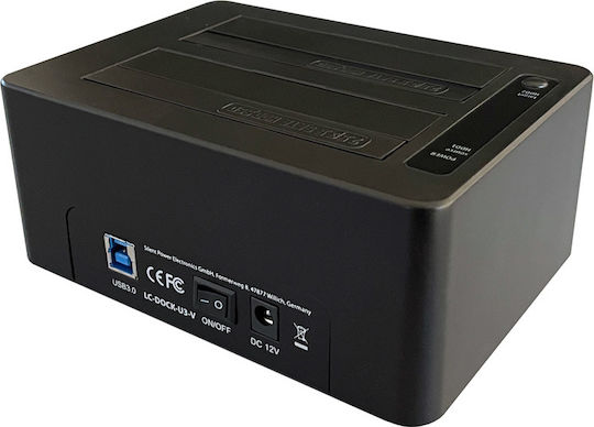 LC-Power LC-DOCK-U3-V Docking Station for 2 Hard Drives SATA 2.5" / 3.5" with Connection USB 3.0