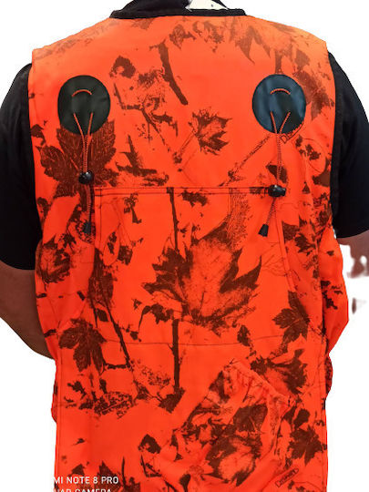 Dispan Hunting Vest Camouflage Κυνηγίου Λαγός Camo/ Orange Orange