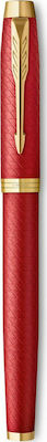 Parker I.M. Premium Schreibfeder Mittel Rot aus Stahl mit Blau Tinte