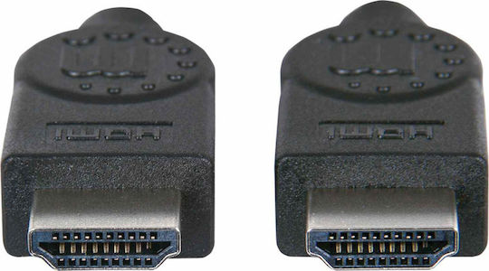 Manhattan HDMI 1.4 High Speed 1080p 120Hz Cable HDMI male - HDMI male 3m Μαύρο