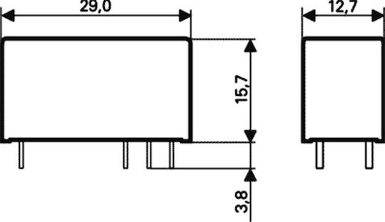 Schrack Реле 12V 12Спецификация 1бр RT114012
