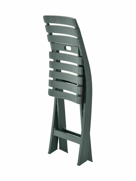Scaun de exterior Plastic Verde 2buc 44x41x78cm