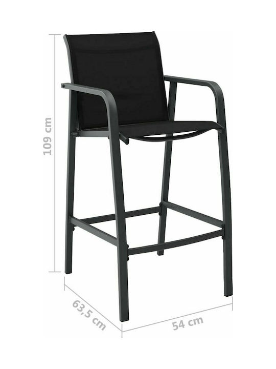 Hocker für Bar Für den Außenbereich Grey 4Stück 54x63.5x109cm