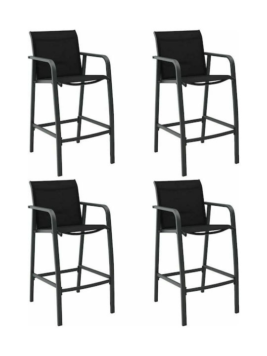 Scaun Metalic Bar Gri 4 Bucăți 54x63.5x109cm Scaun Metalic Bar Gri 4 Bucăți 54x63.5x109cm