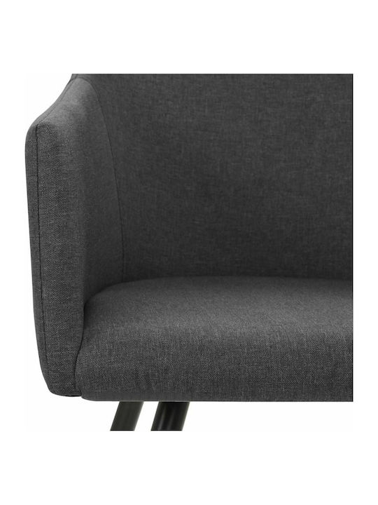 Fotolii Sala De Mese Cu Material Textil Închis Gri 2 Buc 54x62x80 Cm