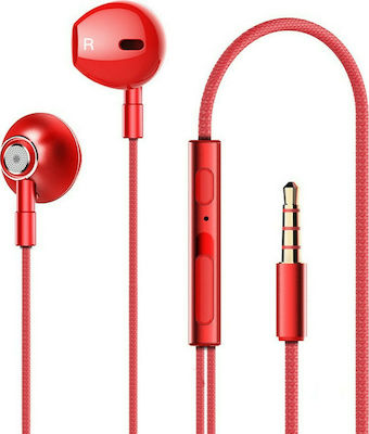 Lenovo HF 140 Earbuds Freihändig Kopfhörer mit Stecker 3.5mm Rot