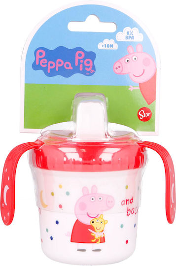 Stor Peppa Pig Lern-Trinkflasche Kunststoff mit Griffen Rot für 6m+m+ 250ml