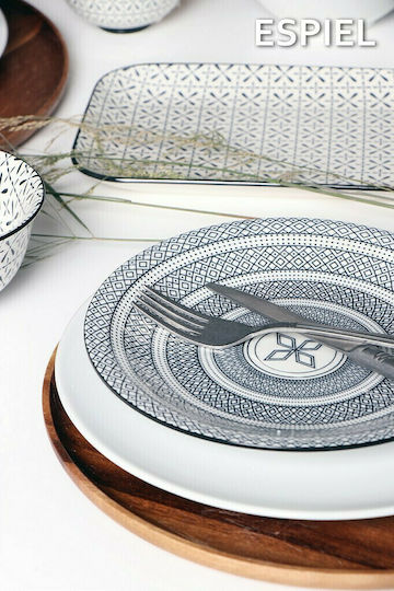 Espiel Charlotte Teller Wüste Keramik Black mit Durchmesser 21.5cm