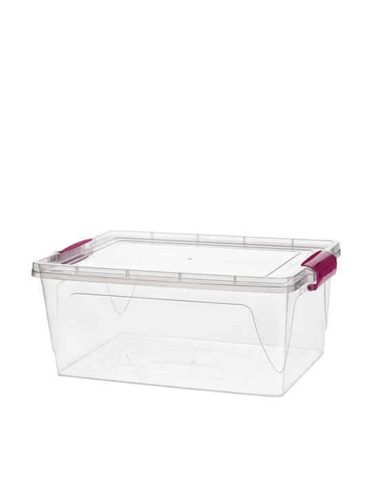 Viosarp Plastic Cutie de Depozitare cu Capac Transparent 36x23x16cm 1buc