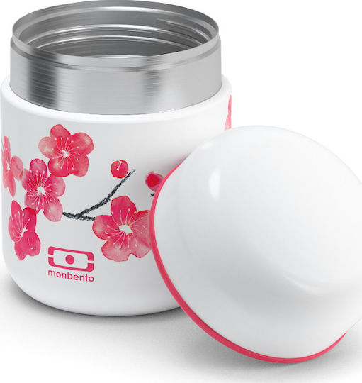 Monbento Graphic Cutie pentru Mâncare Termos Inox Roz 280ml 1buc