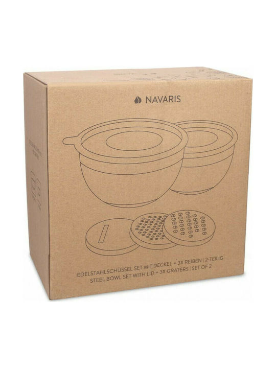Navaris Cutie pentru Mâncare Inox Argintiu 2buc