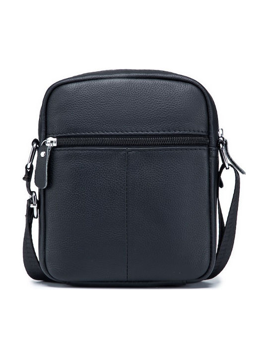 Bull Captain DJB-016 Leder Herrentasche Schulter / Crossbody Schwarz DJB016