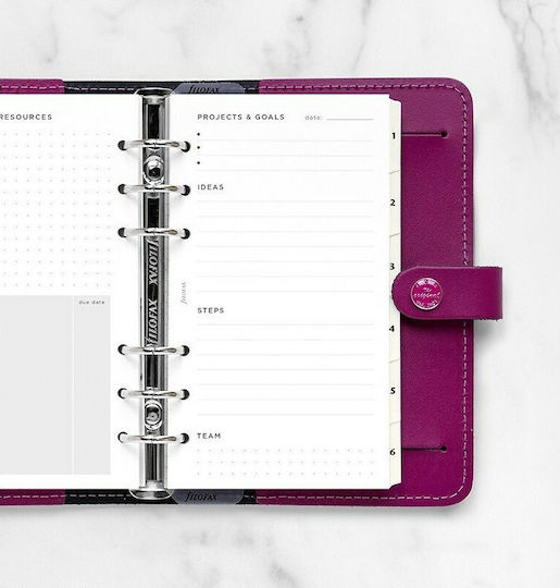 Filofax Personal Ανταλλακτικές Κόλλες A6 56 Φύλλων Ριγέ Λευκές