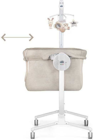 Cam Cradle Cullami with Mattress, Side Opening, and Wheels Beige