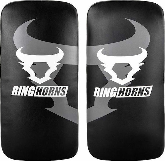 Ringhorns Charger Kick Pads PAO Pads Martial Arts 2 Pieces Black