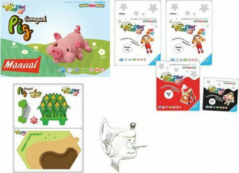 Jumping Clay Schweinchen Kinder Ton Mehrfarbigs 51gr C26-4