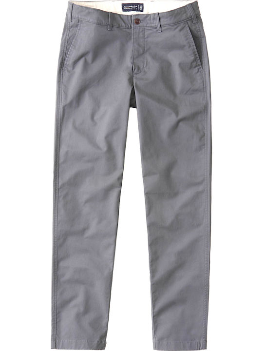 Abercrombie & Fitch Men's Trousers Chino in Slim Fit Gray