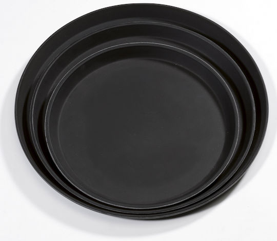 GTSA Kunststoff Rund Serviertablett Rutschfest in Schwarz Farbe 40x40cm 171-1600 1Stück