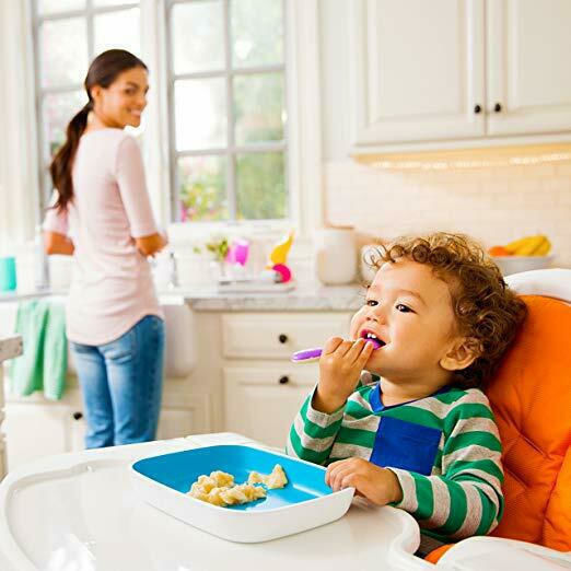 Munchkin Plastic Toddler Plate Splash 2pcs Πράσινο/Μπλε