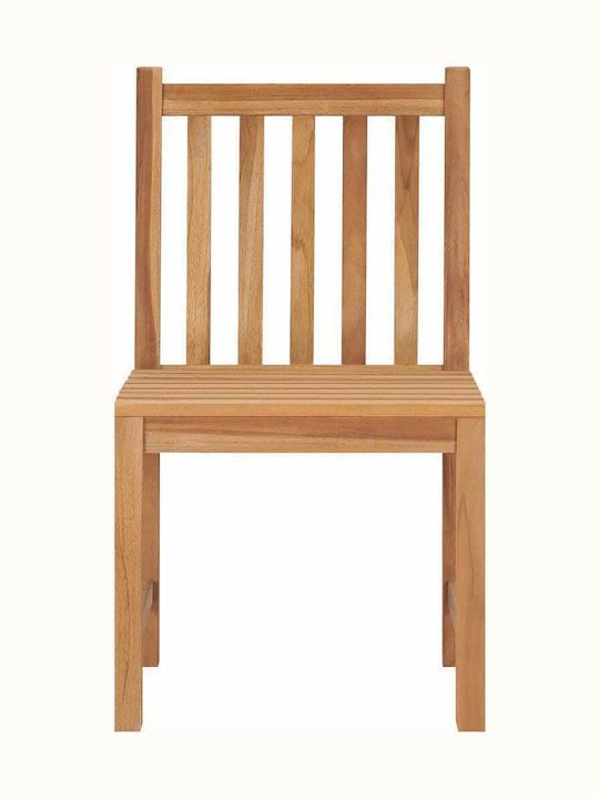 Outdoor-Stuhl Hölzernes Teak 2Stück 50x53x90εκ.