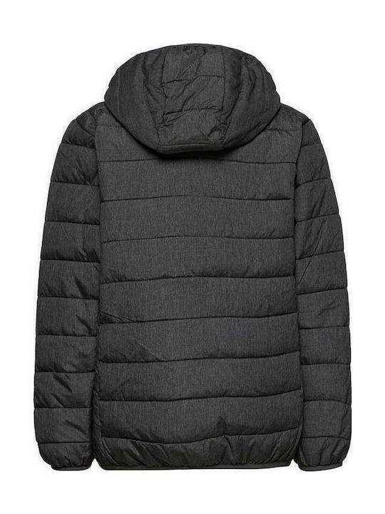 Ellesse Kids Quilted Jacket short Hooded Gray Regalio Padded