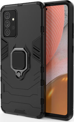 Hurtel Ring Armor Back Cover Πλαστικό / Σιλικόνης Μαύρο (Galaxy A72)