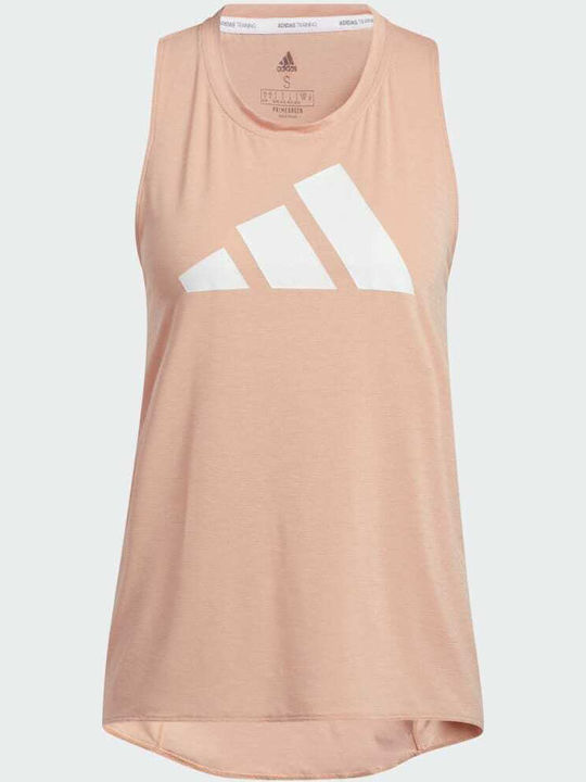 3 Stripes Bluza Damă Fără Mâneci Portocalie