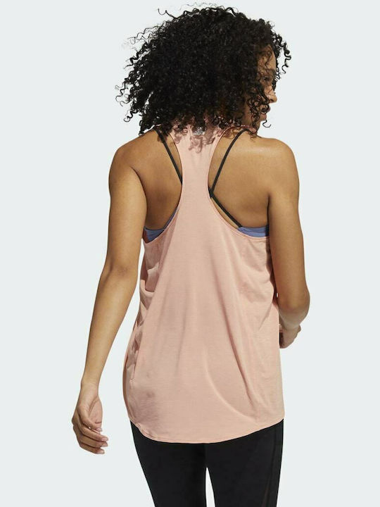 3 Stripes Bluza Damă Fără Mâneci Portocalie
