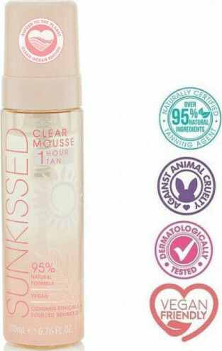 Sunkissed Clear 1 Hour Selbstbräuner Mousse Körper 200ml