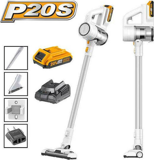 Ingco Cyclone Wiederaufladbar Stielstaubsauger 20V Weiß