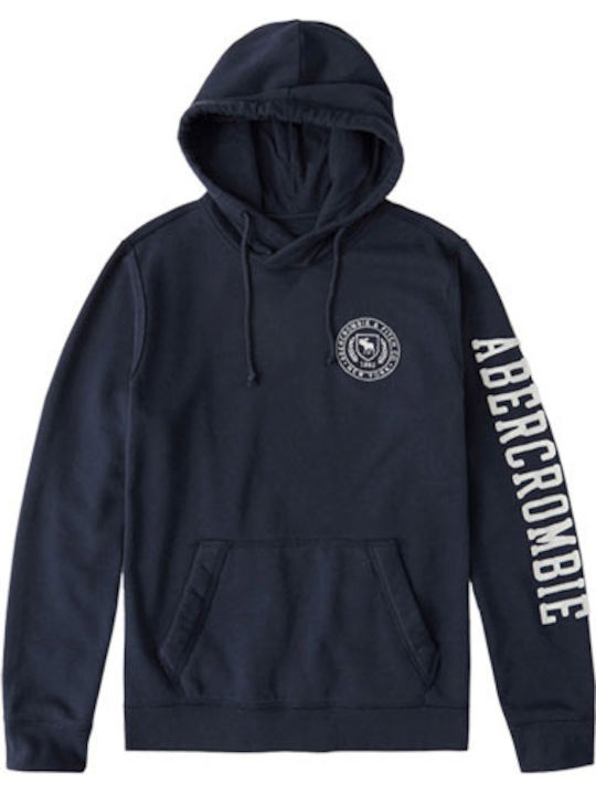 Φούτερ με Κουκούλα Navy Μπλε