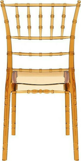 Scaun de catering Polipropilenă Chiaviari Chihlimbar transparent 4buc 45x51x91cm