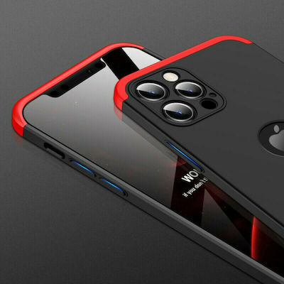 GKK 360 Full Cover Πλαστικό Κόκκινο / Μαύρο (iPhone 12 / 12 Pro)