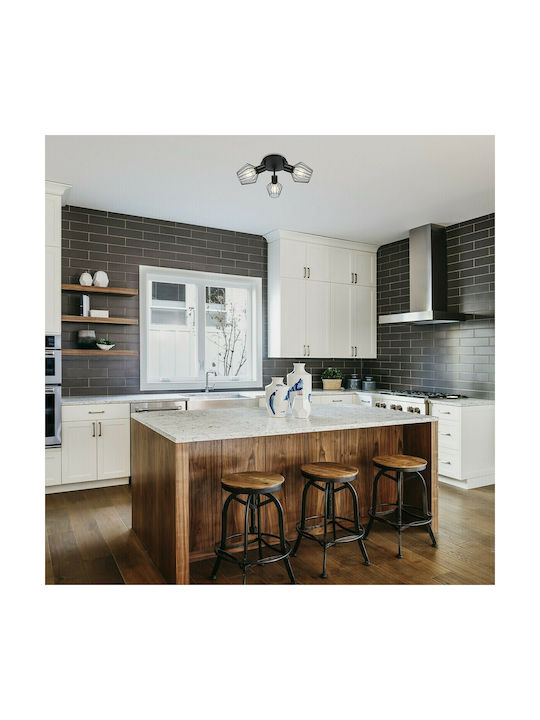 Rabalux Belano Dreifach Spot mit Fassung E14 in Schwarz Farbe