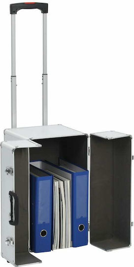 vidaXL Kosmetikkoffer Räder Silber H27xW47xL39cm
