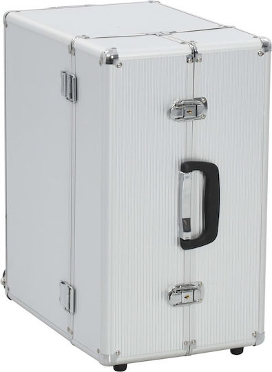 vidaXL Kosmetikkoffer Räder Silber H27xW47xL39cm