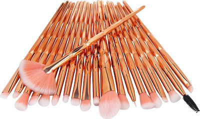 Maange Professional Synthetic Make Up Brush Set Diamond Handle Makeup 20pcs