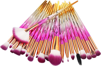 Maange Professional Synthetic Make Up Brush Set Diamond Handle Makeup 20pcs