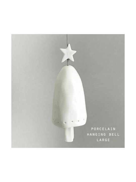 Synchronia Christmas Porcelain Tree Ornament White 3.5x11cm