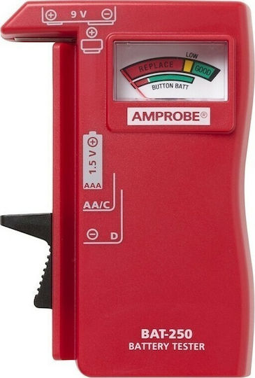 Amprobe BAT-250 Analog Battery Tester with Battery Size Adjustment Lever