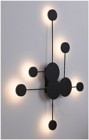 Rabalux Amadeo Modern Lamp Wall with Integrated LED and Natural White Light Black 96cm