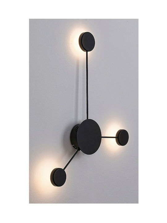 Rabalux Amadeo Modern Lamp Wall with Integrated LED and Natural White Light Black 52x17x7cm