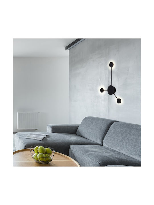 Rabalux Amadeo Modern Lamp Wall with Integrated LED and Natural White Light Black 52x17x7cm