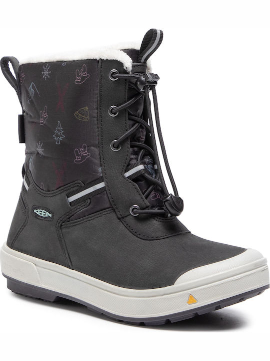 Keen Μπότες Kelsa Tall Wp Kids Boots Black