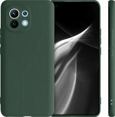 KWmobile Umschlag Rückseite Silikon Moss Green (Xiaomi Mi 11) 54188.169