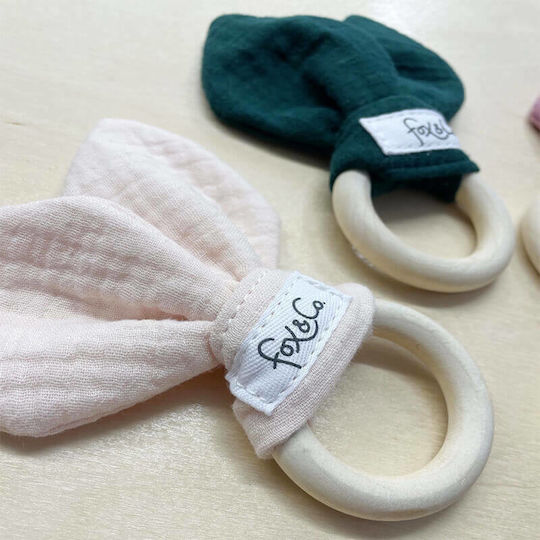 Teether Ring Teething Relief made of Fabric for 0 m+