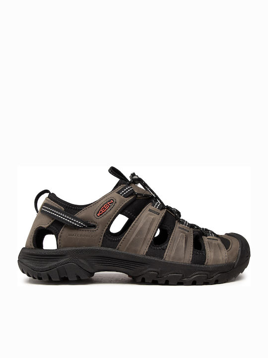 Sandal Targhee Iii Δερμάτινα Ανδρικά Σανδάλια σε Γκρι Χρώμα