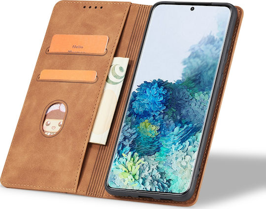 Bodycell PU Leather Wallet Δερματίνης Καφέ (Redmi 8)