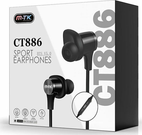 Moveteck CT886 In ear Bluetooth хендсфри Слушалки Черен